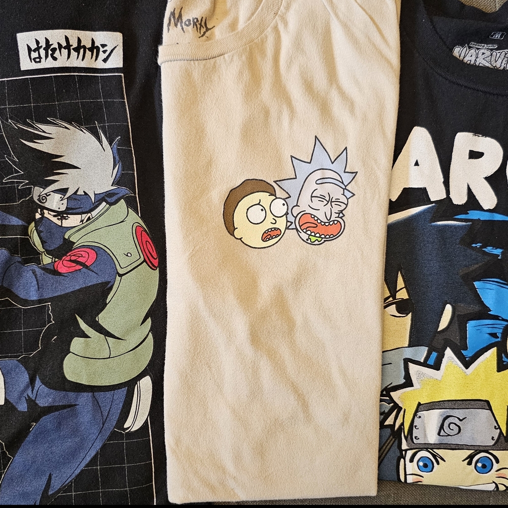 5 Cartoon Graphic T-Shirts Set